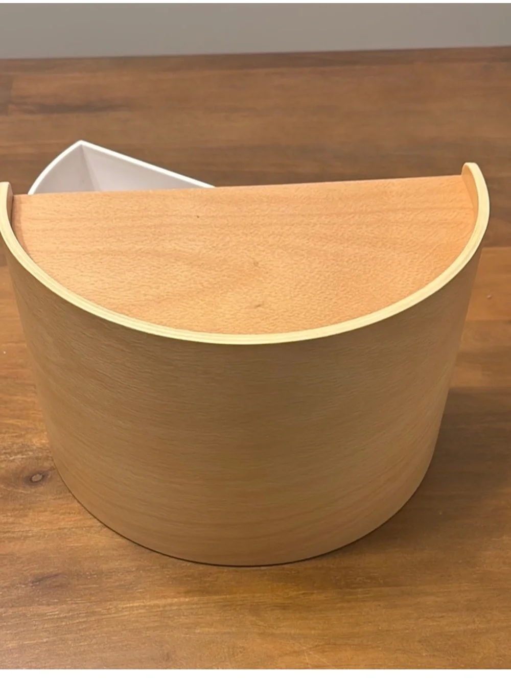 West Elm Wood and White 3-Drawer Desktop Organizer